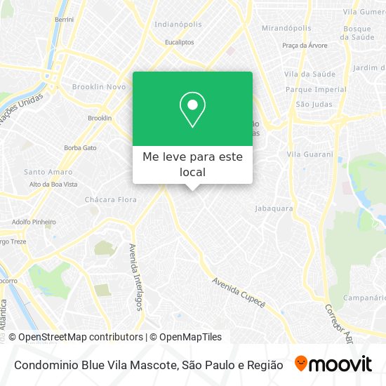 Condominio Blue Vila Mascote mapa