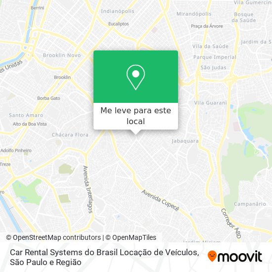 Car Rental Systems do Brasil Locação de Veículos mapa