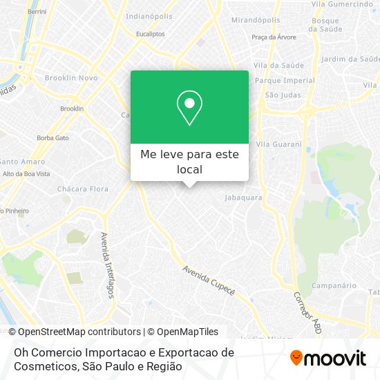 Oh Comercio Importacao e Exportacao de Cosmeticos mapa