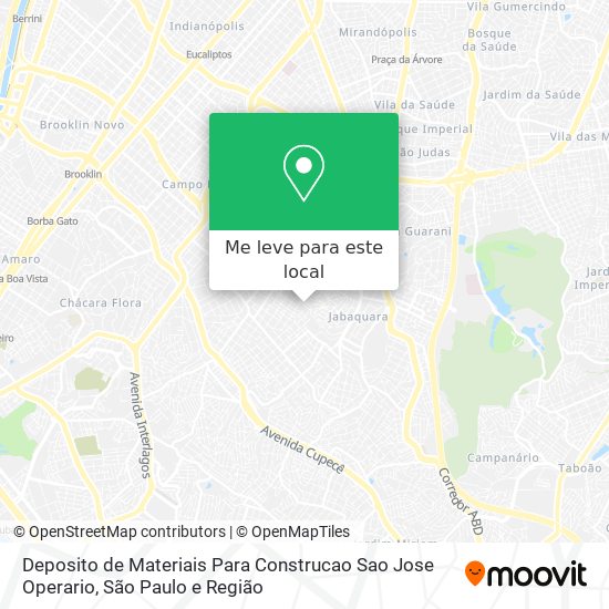 Deposito de Materiais Para Construcao Sao Jose Operario mapa