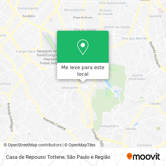 Casa de Repouso Tottene mapa