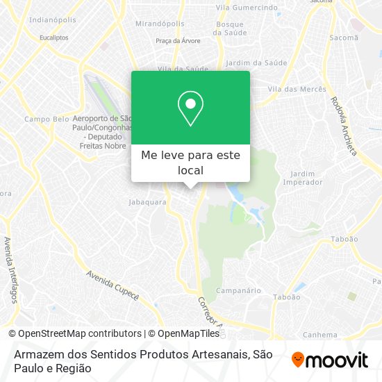 Armazem dos Sentidos Produtos Artesanais mapa