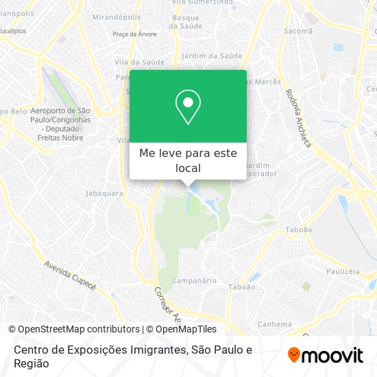 Centro de Exposições Imigrantes mapa