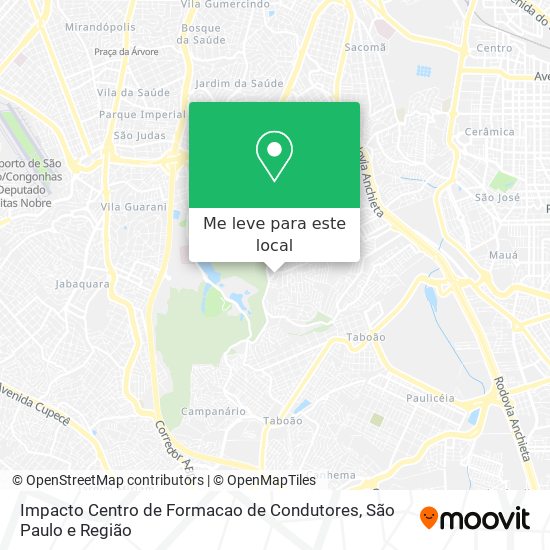 Impacto Centro de Formacao de Condutores mapa