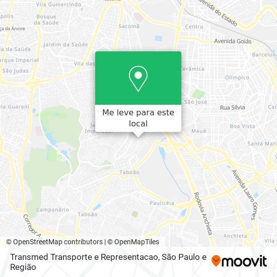 Transmed Transporte e Representacao mapa