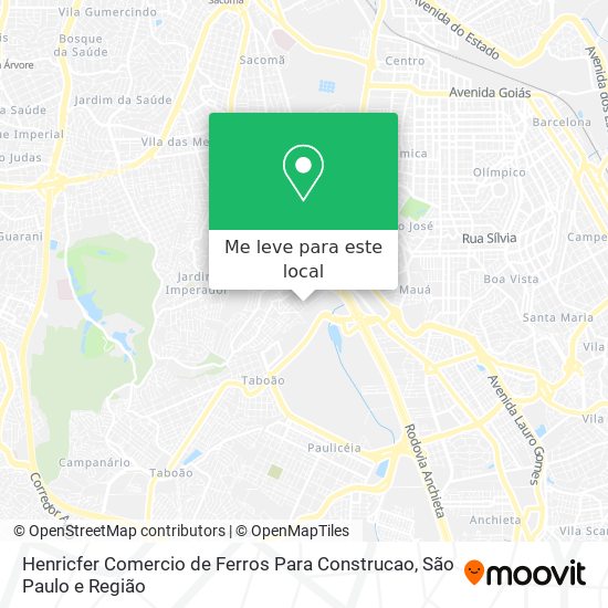 Henricfer Comercio de Ferros Para Construcao mapa