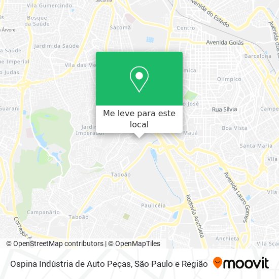 Ospina Indústria de Auto Peças mapa