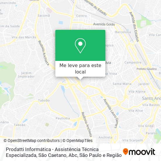 Prodatti Informática - Assistência Técnica Especializada, São Caetano, Abc mapa