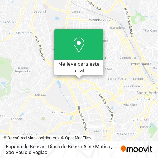 Espaço de Beleza - Dicas de Beleza Aline Matias. mapa