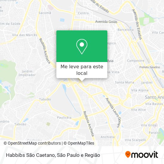 Habbibs São Caetano mapa