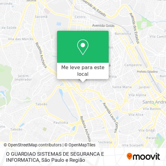 O GUARDIAO SISTEMAS DE SEGURANCA E INFORMATICA mapa