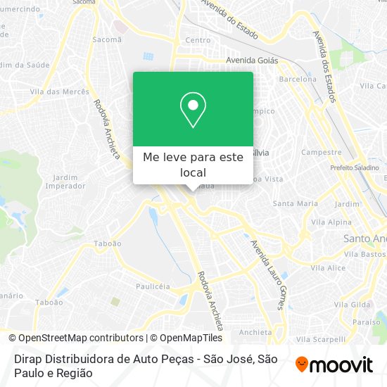 Dirap Distribuidora de Auto Peças - São José mapa