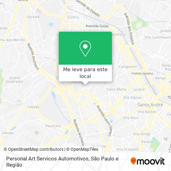 Personal Art Servicos Automotivos mapa