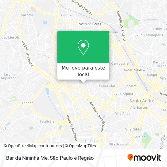 Bar da Nininha Me mapa