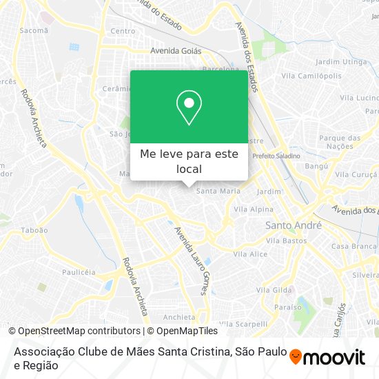 Associação Clube de Mães Santa Cristina mapa