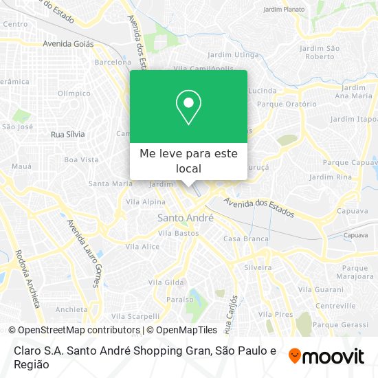 Claro S.A. Santo André Shopping Gran mapa