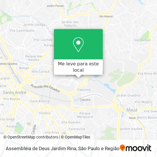 Assembléia de Deus Jardim Rina mapa