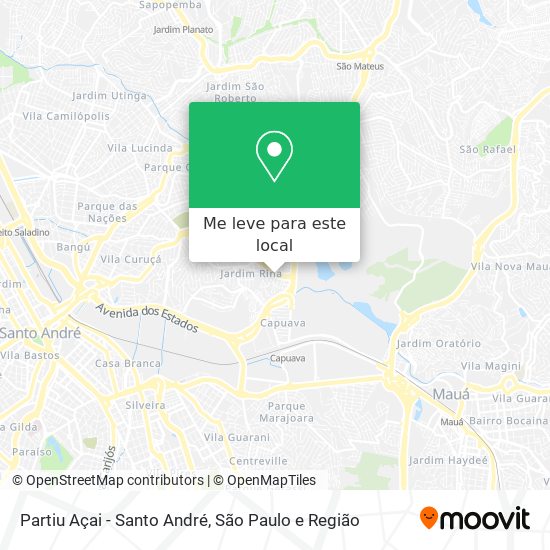 Partiu Açai - Santo André mapa
