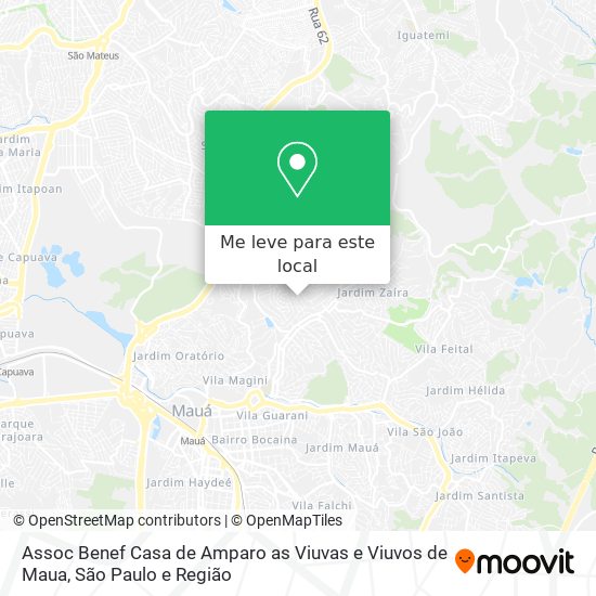 Assoc Benef Casa de Amparo as Viuvas e Viuvos de Maua mapa