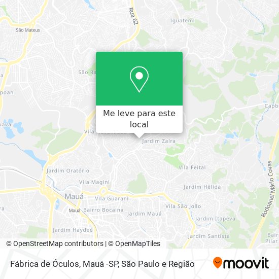 Fábrica de Óculos, Mauá -SP mapa