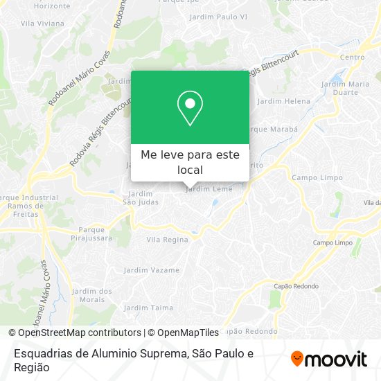 Esquadrias de Aluminio Suprema mapa