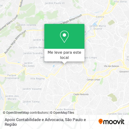 Apoio Contabilidade e Advocacia mapa