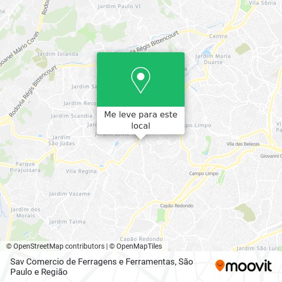 Sav Comercio de Ferragens e Ferramentas mapa