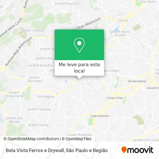 Bela Vista Ferros e Drywall mapa