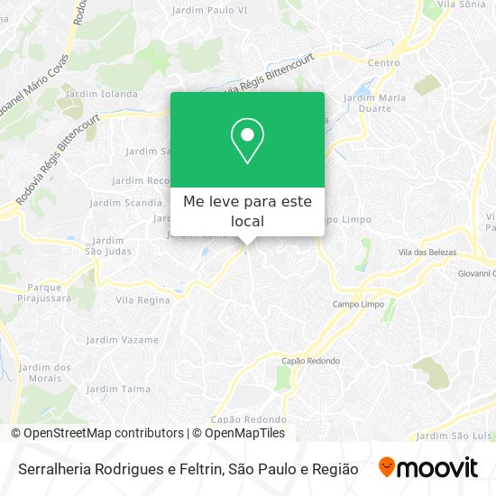 Serralheria Rodrigues e Feltrin mapa