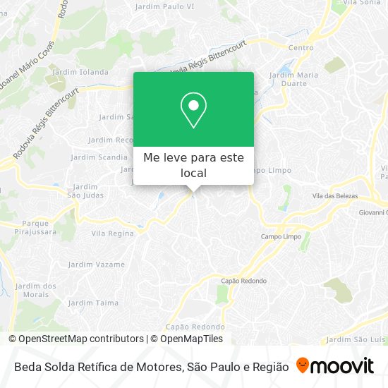 Beda Solda Retífica de Motores mapa