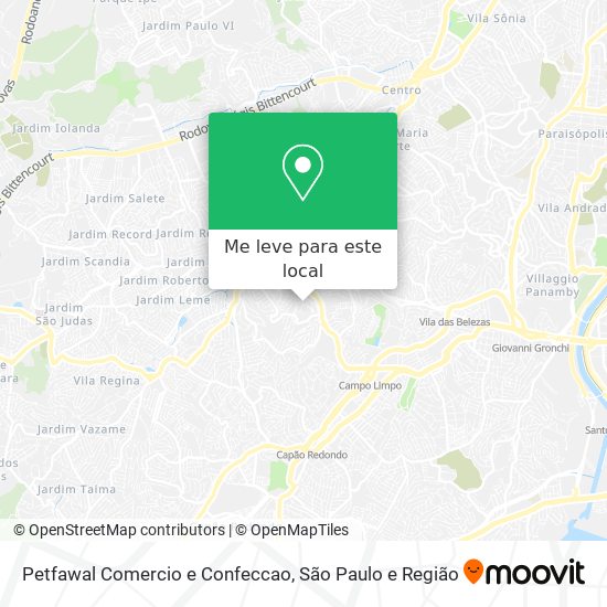 Petfawal Comercio e Confeccao mapa