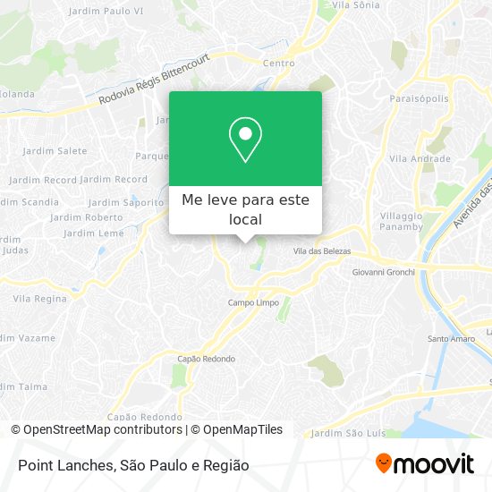 Point Lanches mapa