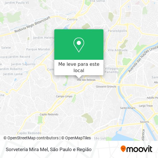 Sorveteria Mira Mel mapa