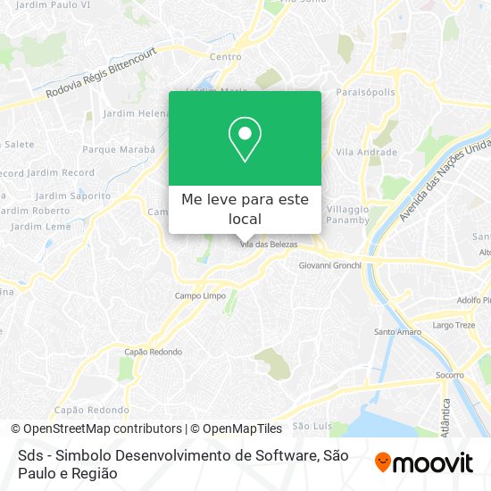 Sds - Simbolo Desenvolvimento de Software mapa