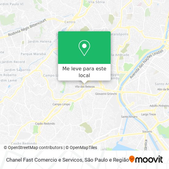 Chanel Fast Comercio e Servicos mapa