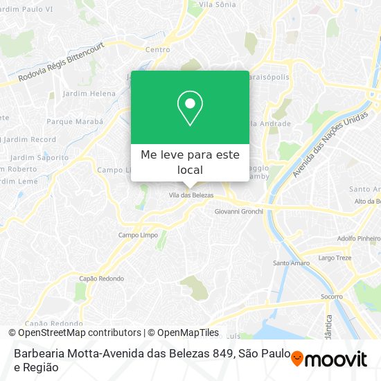 Barbearia Motta-Avenida das Belezas 849 mapa