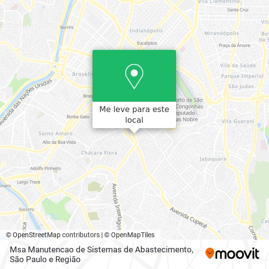 Msa Manutencao de Sistemas de Abastecimento mapa