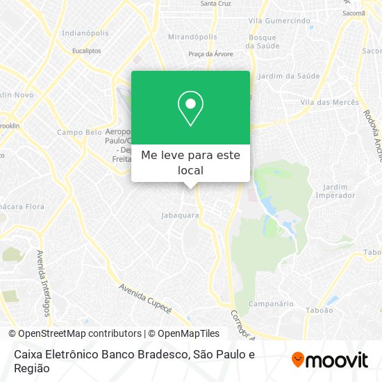 Caixa Eletrônico Banco Bradesco mapa