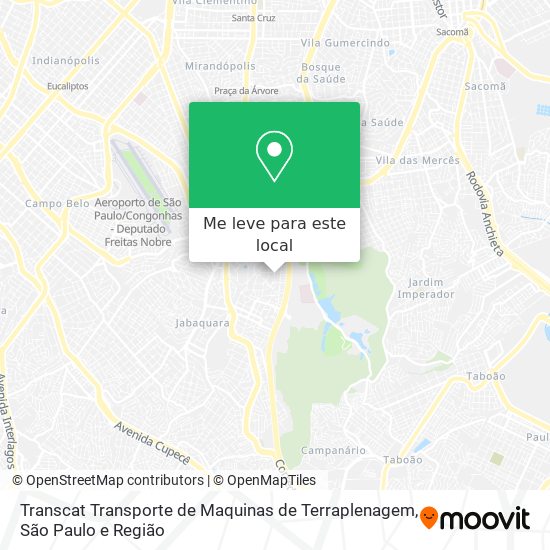 Transcat Transporte de Maquinas de Terraplenagem mapa