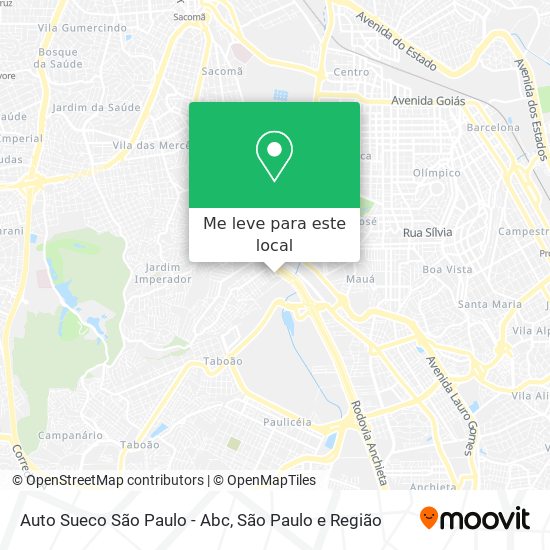 Auto Sueco São Paulo - Abc mapa