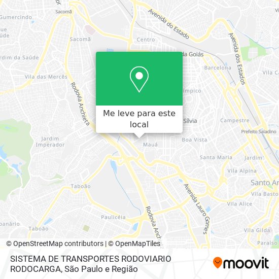 SISTEMA DE TRANSPORTES RODOVIARIO RODOCARGA mapa