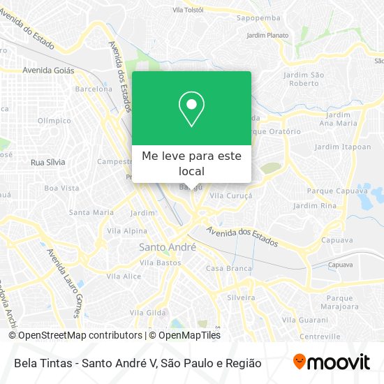 Bela Tintas - Santo André V mapa