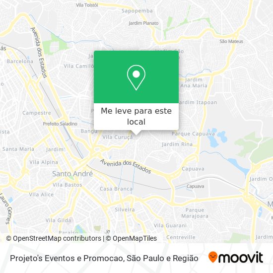 Projeto's Eventos e Promocao mapa