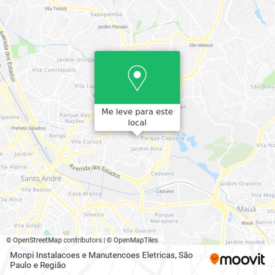 Monpi Instalacoes e Manutencoes Eletricas mapa
