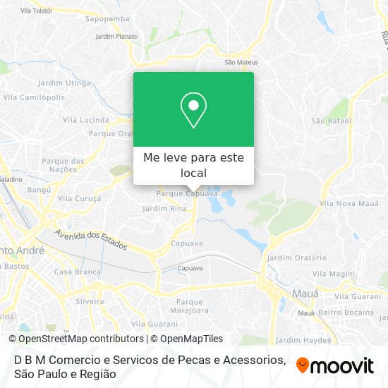 D B M Comercio e Servicos de Pecas e Acessorios mapa