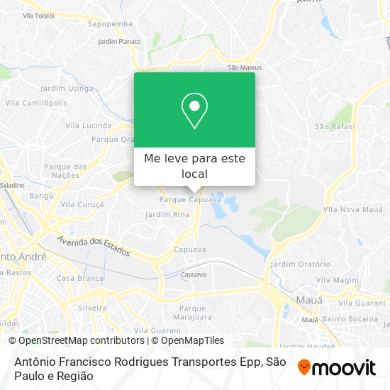 Antônio Francisco Rodrigues Transportes Epp mapa
