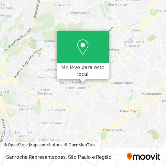 Sanrocha Representacoes mapa