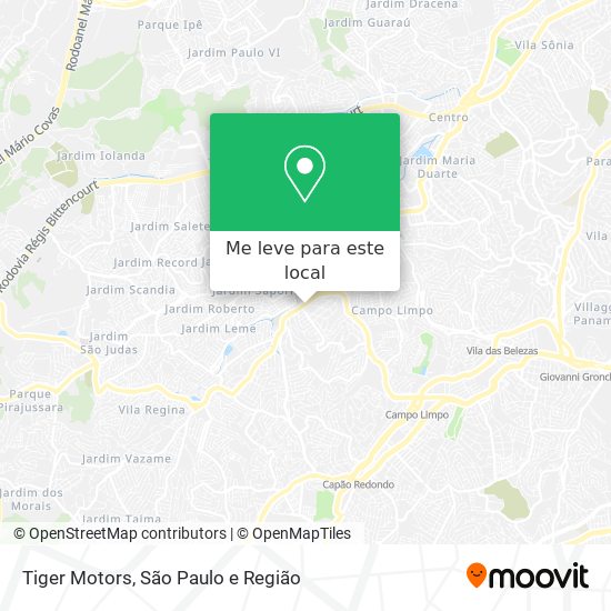 Tiger Motors mapa