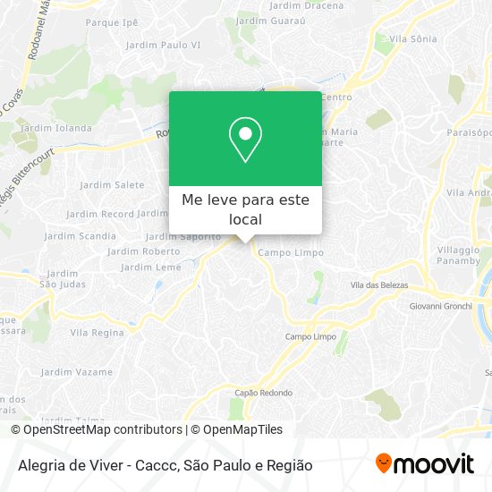 Alegria de Viver - Caccc mapa