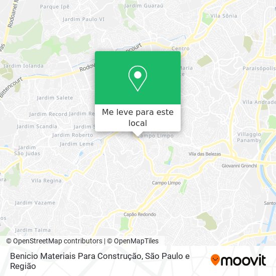 Benicio Materiais Para Construção mapa